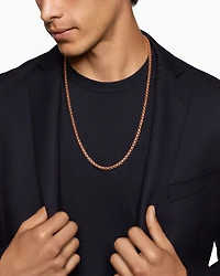 Box Chain Necklace 18K Rose Gold
