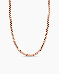 Box Chain Necklace 18K Rose Gold