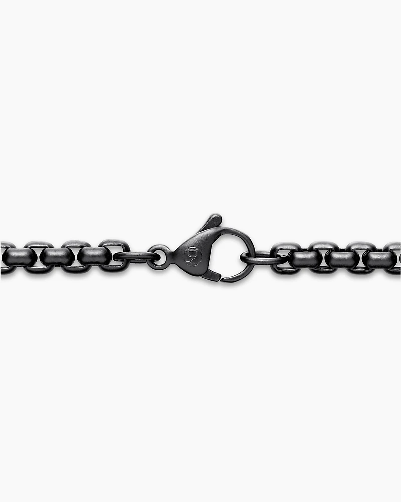 Darkened stainless steel chain necklace