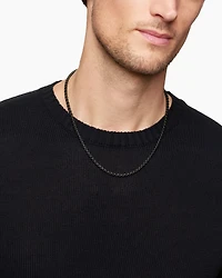 Darkened stainless steel chain necklace