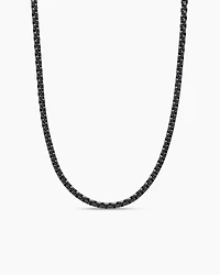 Darkened stainless steel chain necklace