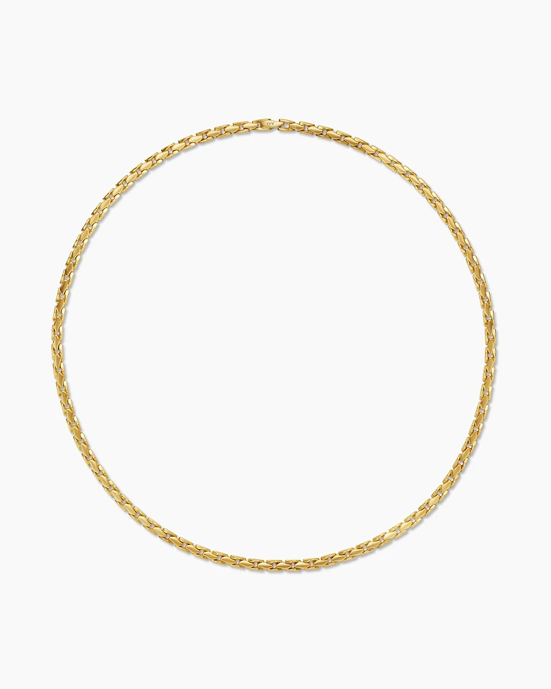 Fluted Chain Necklace 18K Yellow Gold
