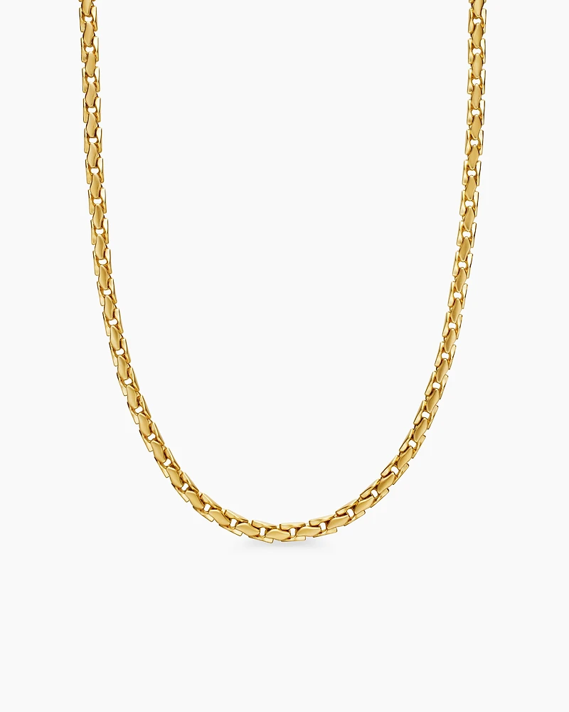 Fluted Chain Necklace 18K Yellow Gold