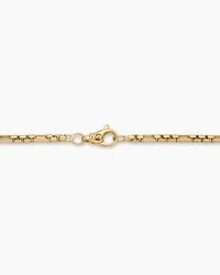Open Station Box Chain Necklace 18K Yellow Gold