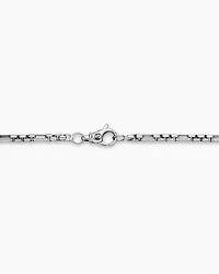 Open Station Box Chain Necklace Sterling Silver, 3mm