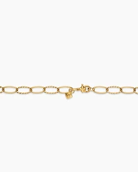 Stax Elongated Oval Link Necklace 18K Yellow Gold