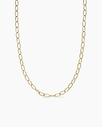 Stax Elongated Oval Link Necklace 18K Yellow Gold