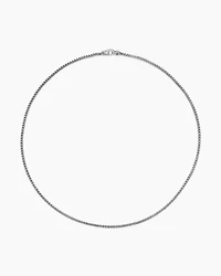 Double Box Chain Necklace Sterling Silver, 2.6mm