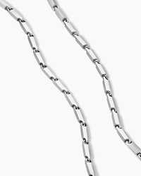 Faceted Link Necklace Sterling Silver, 3mm