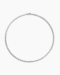 Faceted Link Necklace Sterling Silver, 3mm