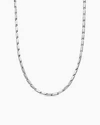 Faceted Link Necklace Sterling Silver, 3mm