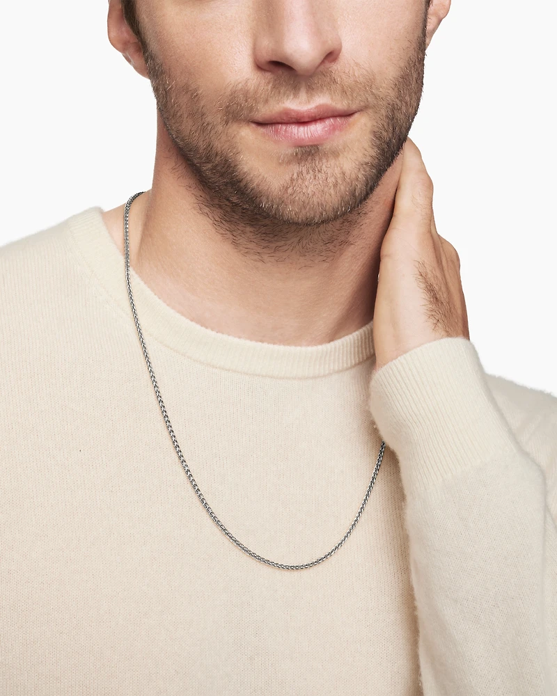 Wheat Chain Necklace Sterling Silver