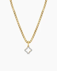 Quatrefoil Amulet in 18K Yellow Gold with Diamonds, 19.7mm