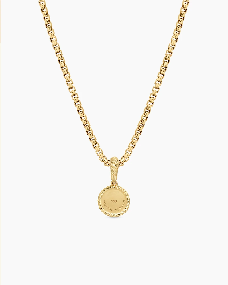 Evil Eye Amulet in 18K Yellow Gold with Pavé, 18.8mm