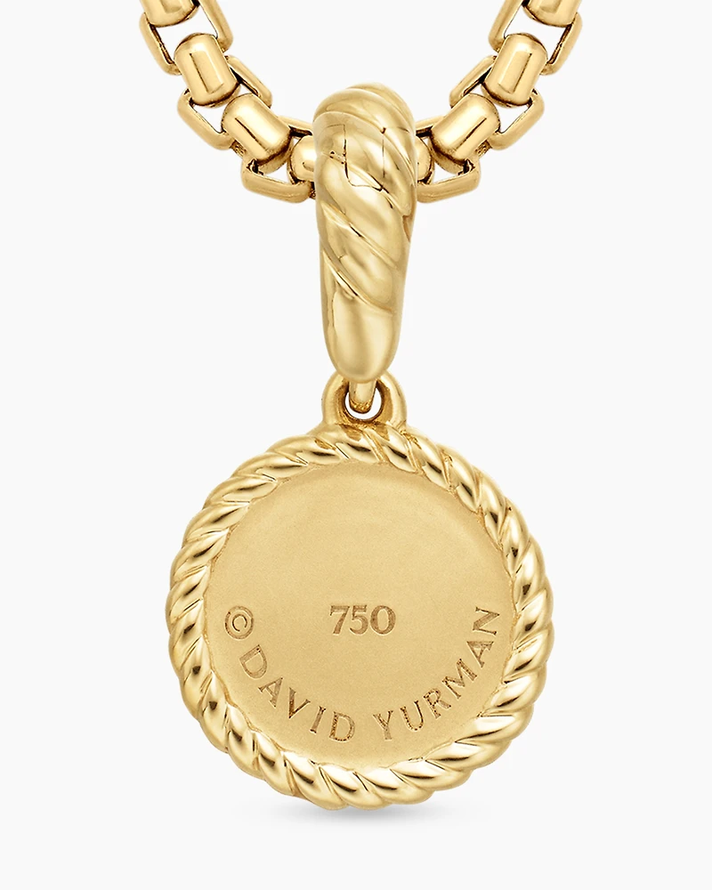 Evil Eye Amulet in 18K Yellow Gold with Pavé, 18.8mm