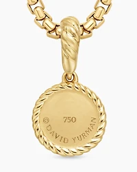 Evil Eye Amulet in 18K Yellow Gold with Pavé, 18.8mm
