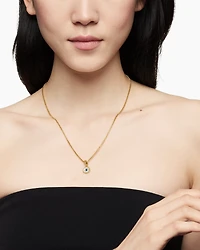 Evil Eye Amulet in 18K Yellow Gold with Pavé, 18.8mm