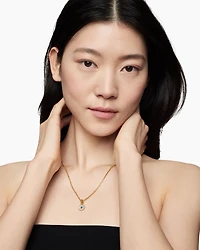 Evil Eye Amulet in 18K Yellow Gold with Pavé, 18.8mm