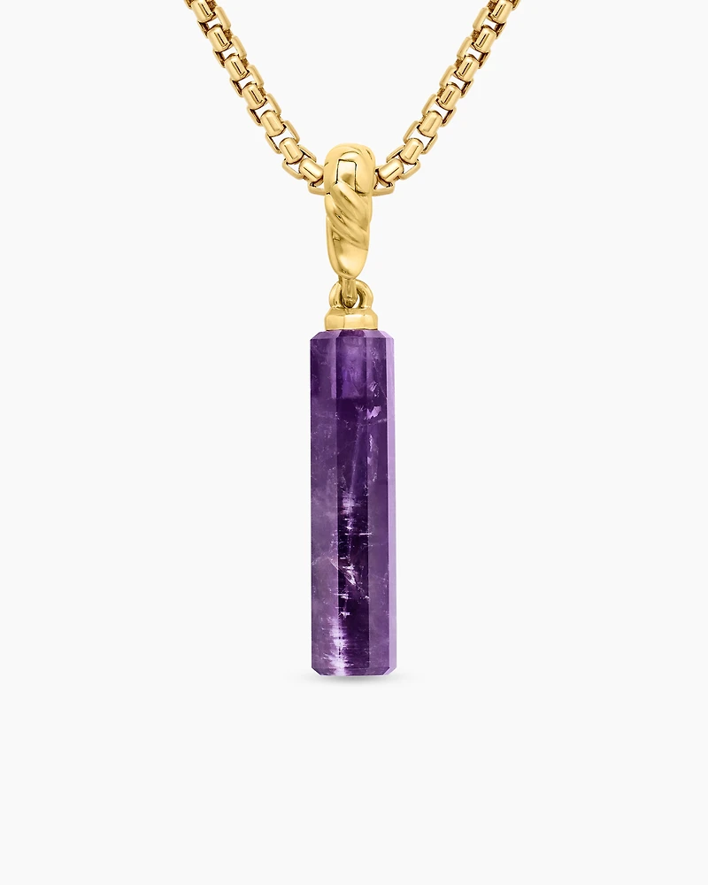 Barrel Amulet with 18K Yellow Gold, 20mm