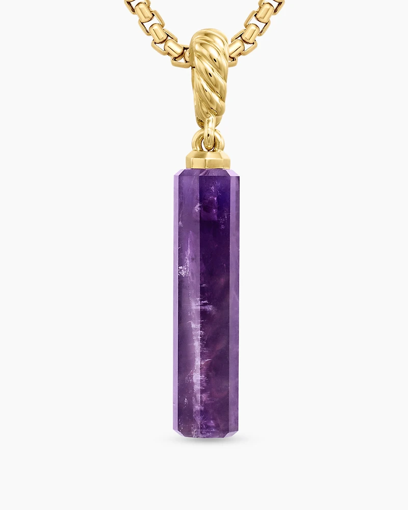 Barrel Amulet with 18K Yellow Gold, 20mm