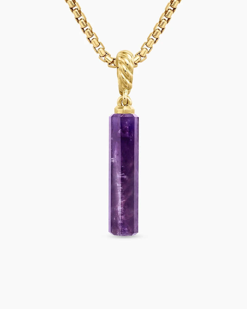 Barrel Amulet with 18K Yellow Gold, 20mm