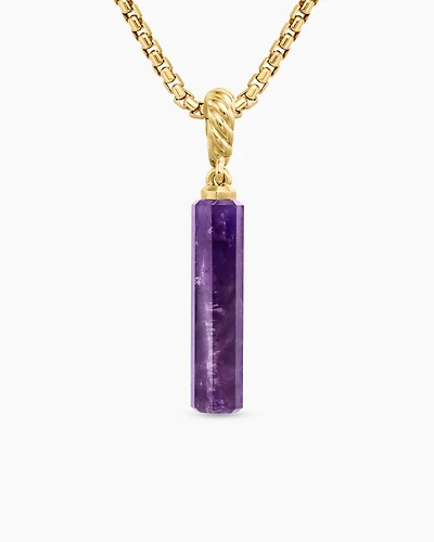 Barrel Amulet with 18K Yellow Gold, 20mm