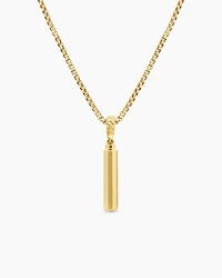 Barrel Amulet in 18K Yellow Gold with Diamonds, 27mm