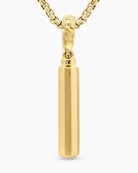 Barrel Amulet in 18K Yellow Gold with Diamonds, 27mm