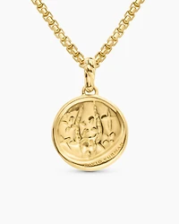 Capricorn Amulet in 18K Yellow Gold with Diamonds, 28.7mm