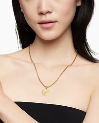 Capricorn Amulet in 18K Yellow Gold with Diamonds, 28.7mm