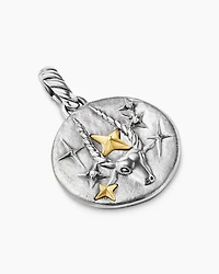 Capricorn Amulet in 18K Yellow Gold with Diamonds, 28.7mm