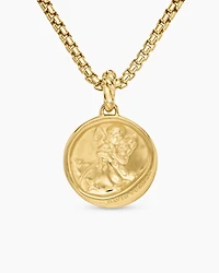 Aquarius Amulet in 18K Yellow Gold with Diamonds, 28.7mm