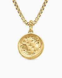 Pisces Amulet in 18K Yellow Gold with Diamonds, 28.7mm