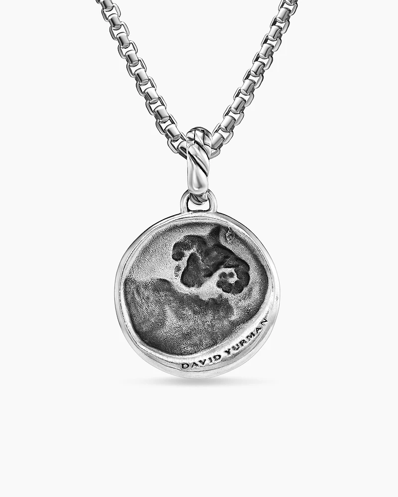 Aries Amulet in 18K Yellow Gold with Diamonds, 28.7mm