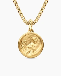 Taurus Amulet in 18K Yellow Gold with Diamonds, 28.7mm