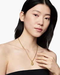 Taurus Amulet in 18K Yellow Gold with Diamonds, 28.7mm