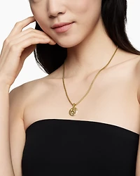 Taurus Amulet in 18K Yellow Gold with Diamonds, 28.7mm