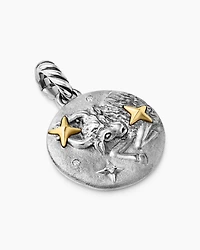 Taurus Amulet in 18K Yellow Gold with Diamonds, 28.7mm