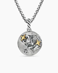 Taurus Amulet in 18K Yellow Gold with Diamonds, 28.7mm