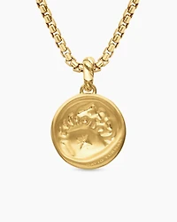 Cancer Amulet in 18K Yellow Gold with Diamonds, 28.7mm