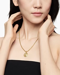 Cancer Amulet in 18K Yellow Gold with Diamonds, 28.7mm