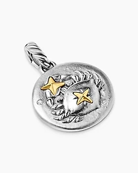 Cancer Amulet in 18K Yellow Gold with Diamonds, 28.7mm