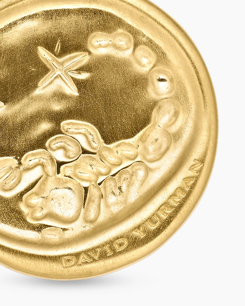 Scorpio Amulet in 18K Yellow Gold with Diamonds, 28.7mm