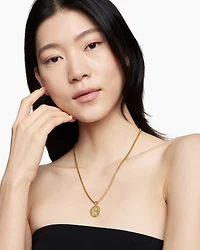 Scorpio Amulet in 18K Yellow Gold with Diamonds, 28.7mm