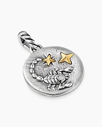Scorpio Amulet in 18K Yellow Gold with Diamonds, 28.7mm