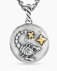 Scorpio Amulet in 18K Yellow Gold with Diamonds, 28.7mm