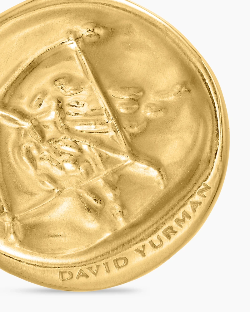Sagittarius Amulet in 18K Yellow Gold with Diamonds, 28.7mm