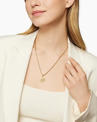 Sagittarius Amulet in 18K Yellow Gold with Diamonds, 28.7mm