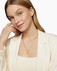 Sagittarius Amulet in 18K Yellow Gold with Diamonds, 28.7mm
