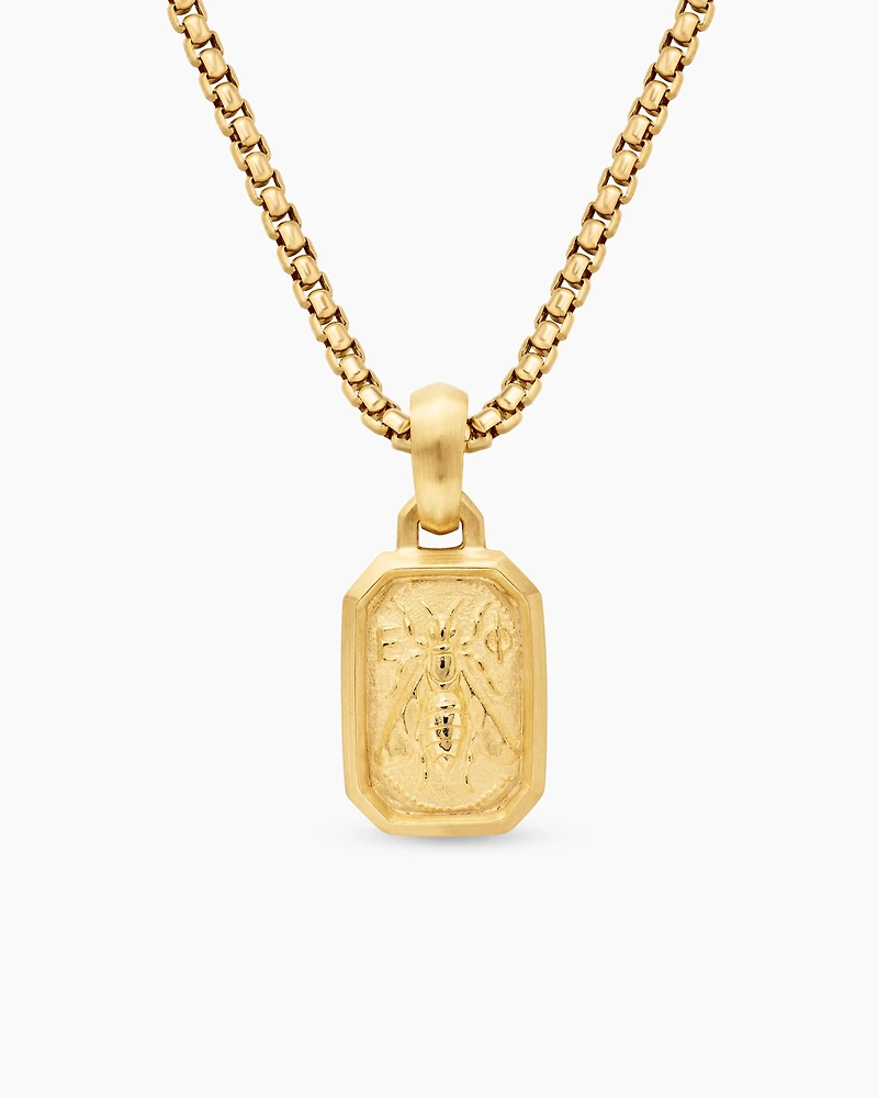 Petrvs® Bee Amulet in 18K Yellow Gold, 23.8mm